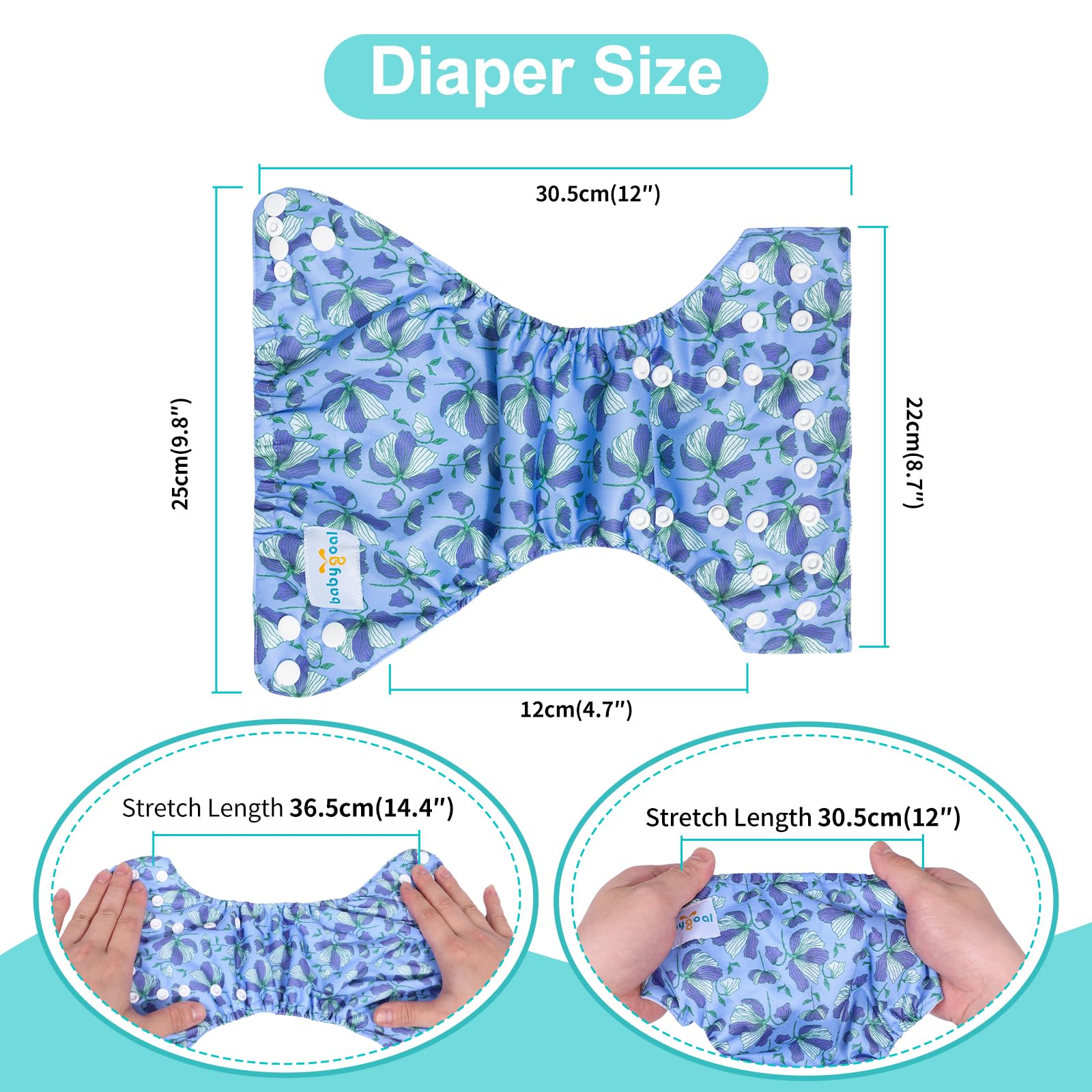 Babygoal 6-pack inserts for newborns support absorbent core.