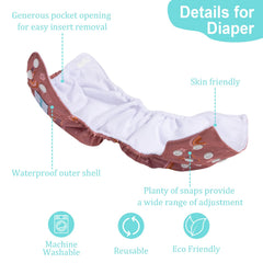 Babygoal newborn diaper inserts included for quick, reliable absorbency during changes.