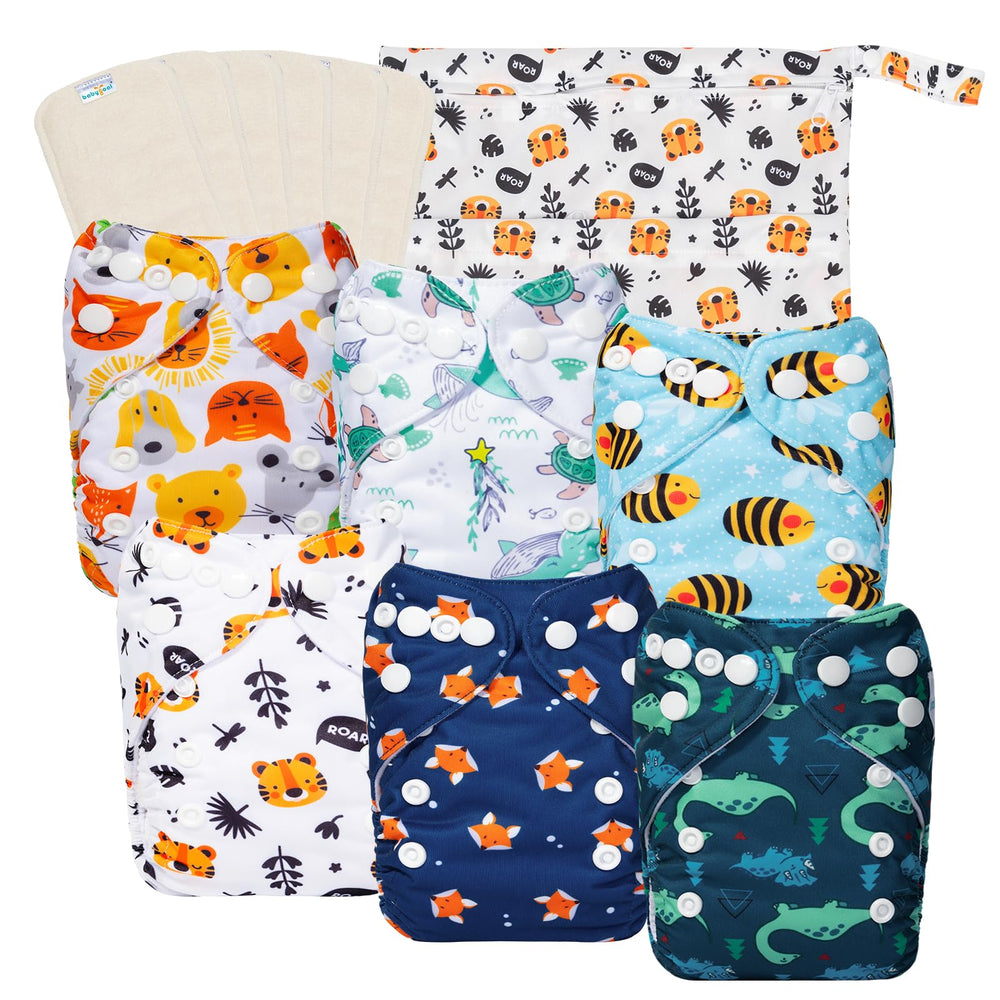 Babygoal newborn cloth diaper pack 13-piece bundle for 5–12 lb babies.