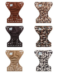 Babygoal cloth diaper with snap closures for a secure fit.