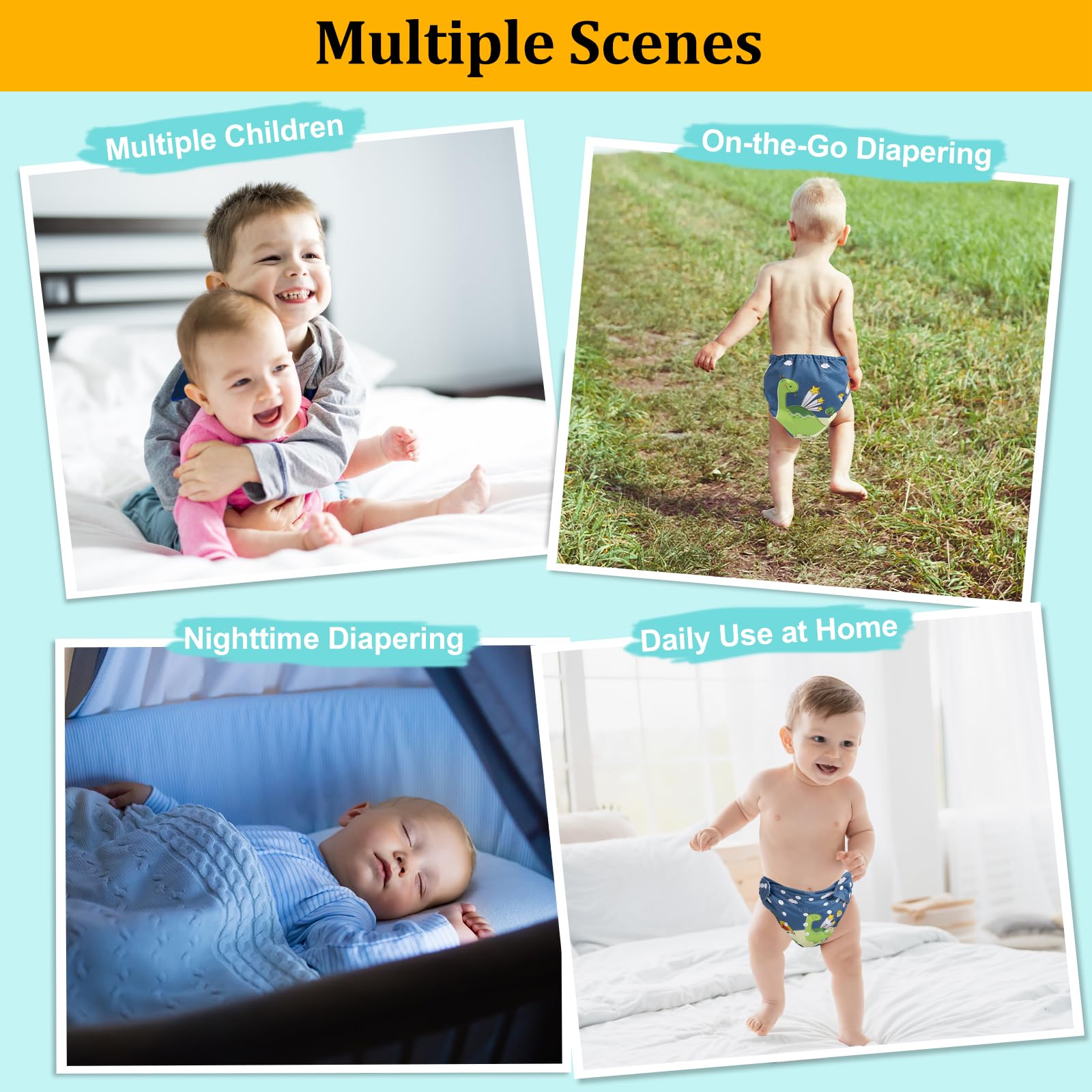Babygoal one-size adjustable pocket diaper shown.