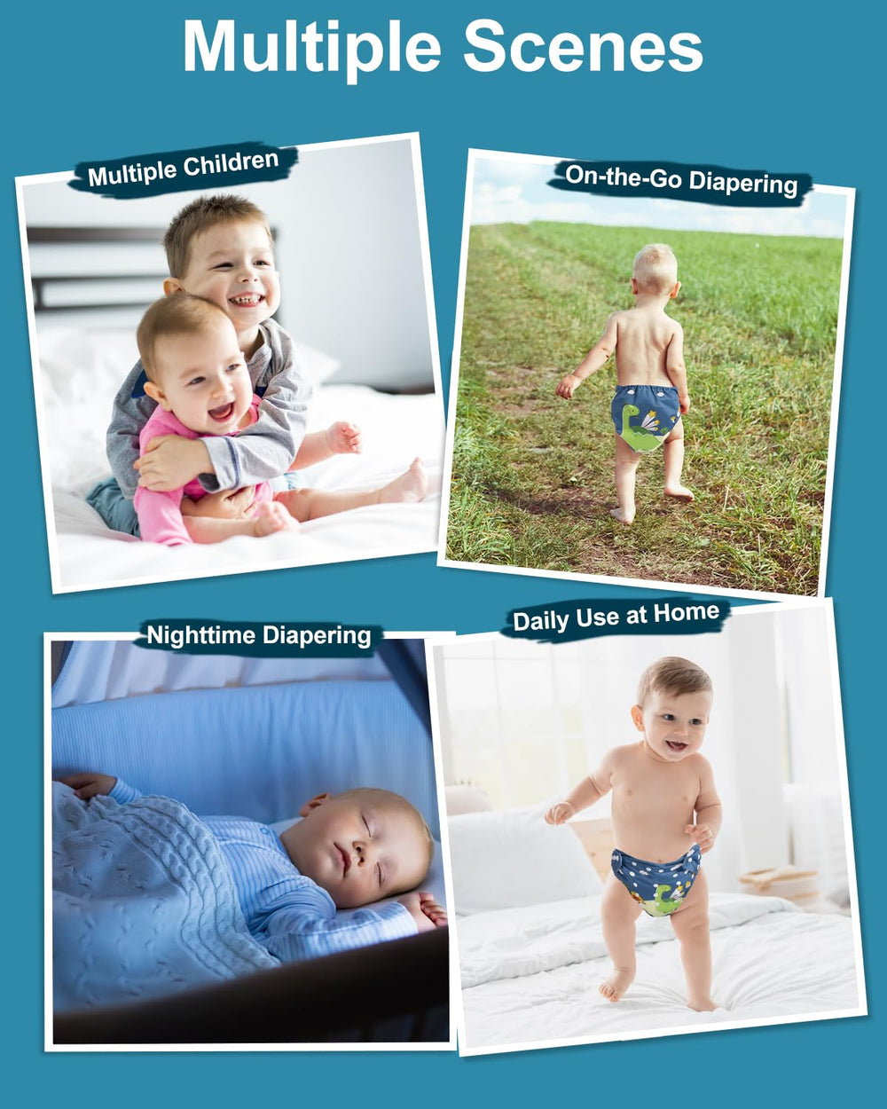 babygoal one-size diaper cover with adjustable snaps for easy sizing