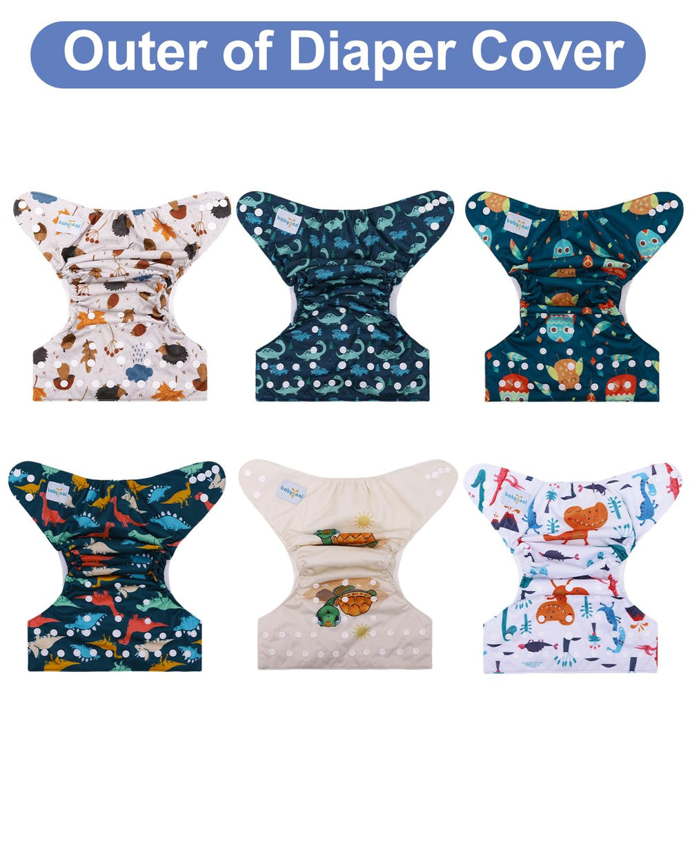 babygoal packaging includes six covers and a wet bag