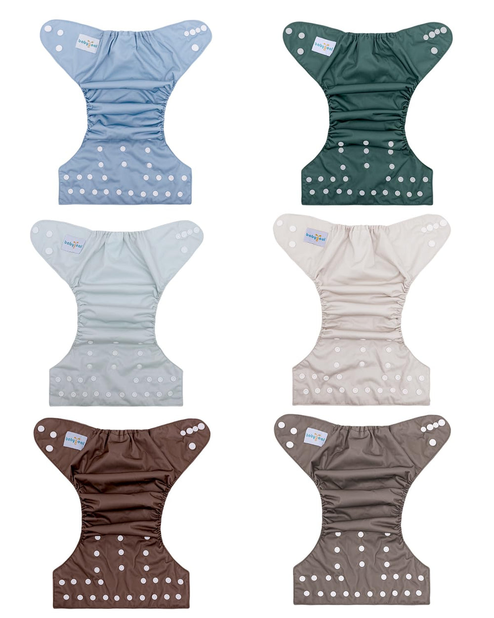 Babygoal pocket diaper worn on baby shows adjustable fit for growing toddlers