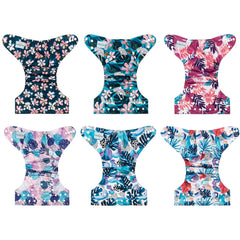 babygoal pocket diaper outer layer shows adjustable snaps for fit