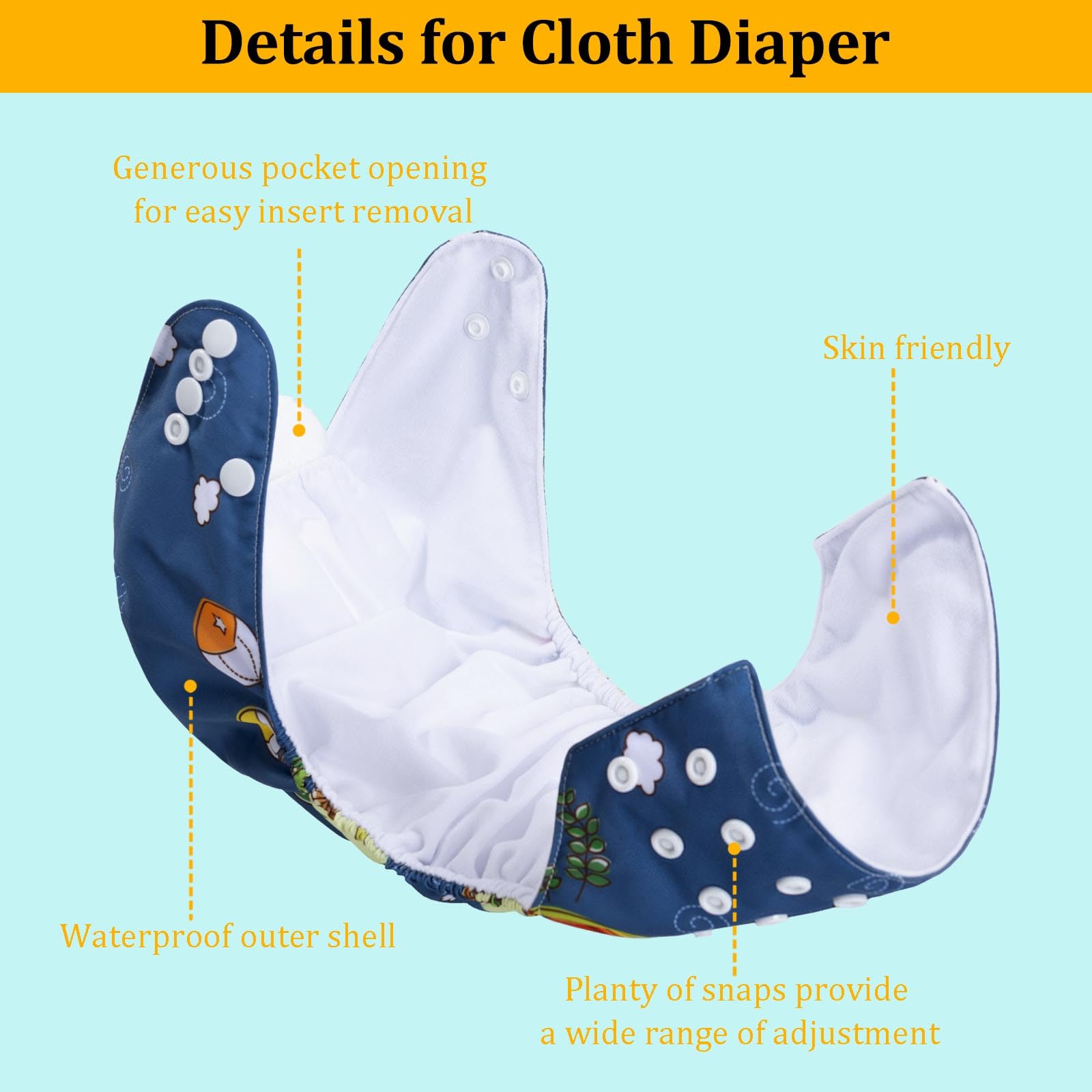 Babygoal rayon from bamboo inserts for extra softness.