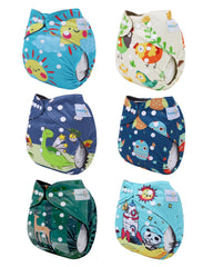 Babygoal diaper with deer print snap closures demonstrating adjustable fit for growing babies.