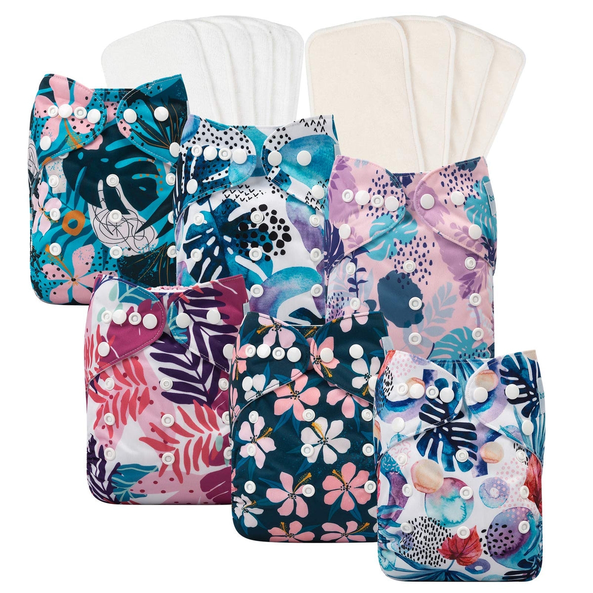 babygoal reusable cloth diaper with adjustable snaps for growing babies