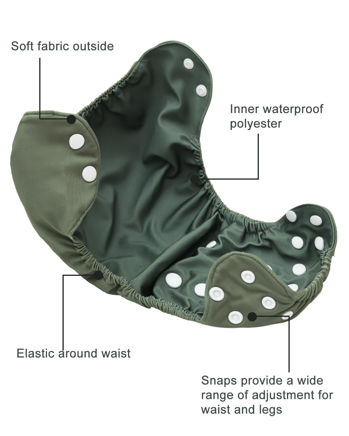 Babygoal soft breathable fabric keeps baby's skin dry and comfortable.