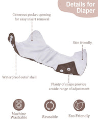 babygoal adjustable snaps adapt to baby size from 5 to 12 pounds.