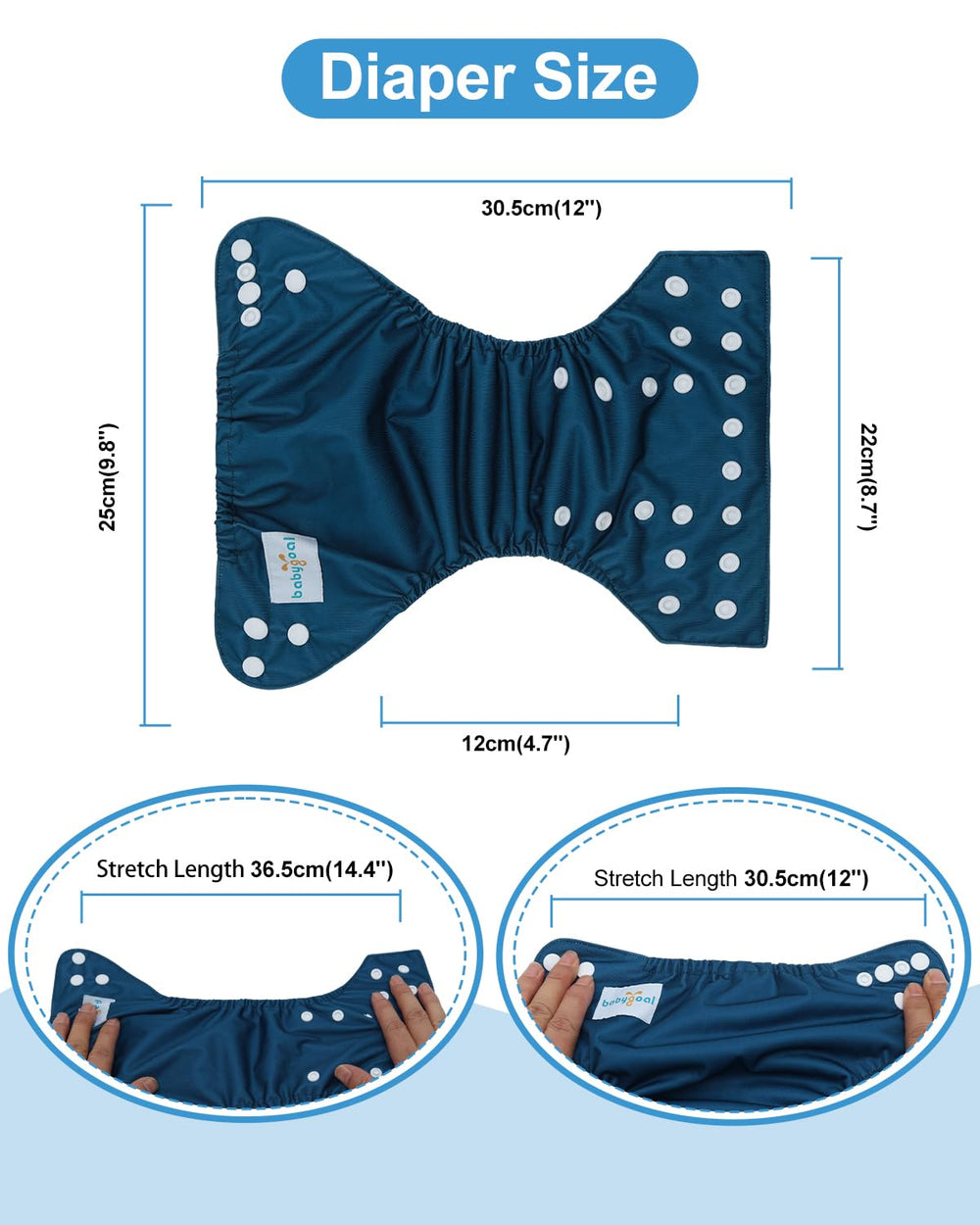 Babygoal waterproof outer layer TPU demonstrated for leak protection during busy days.
