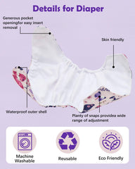 Babygoal wet bag for cloth diapers keeps supplies organized on the go