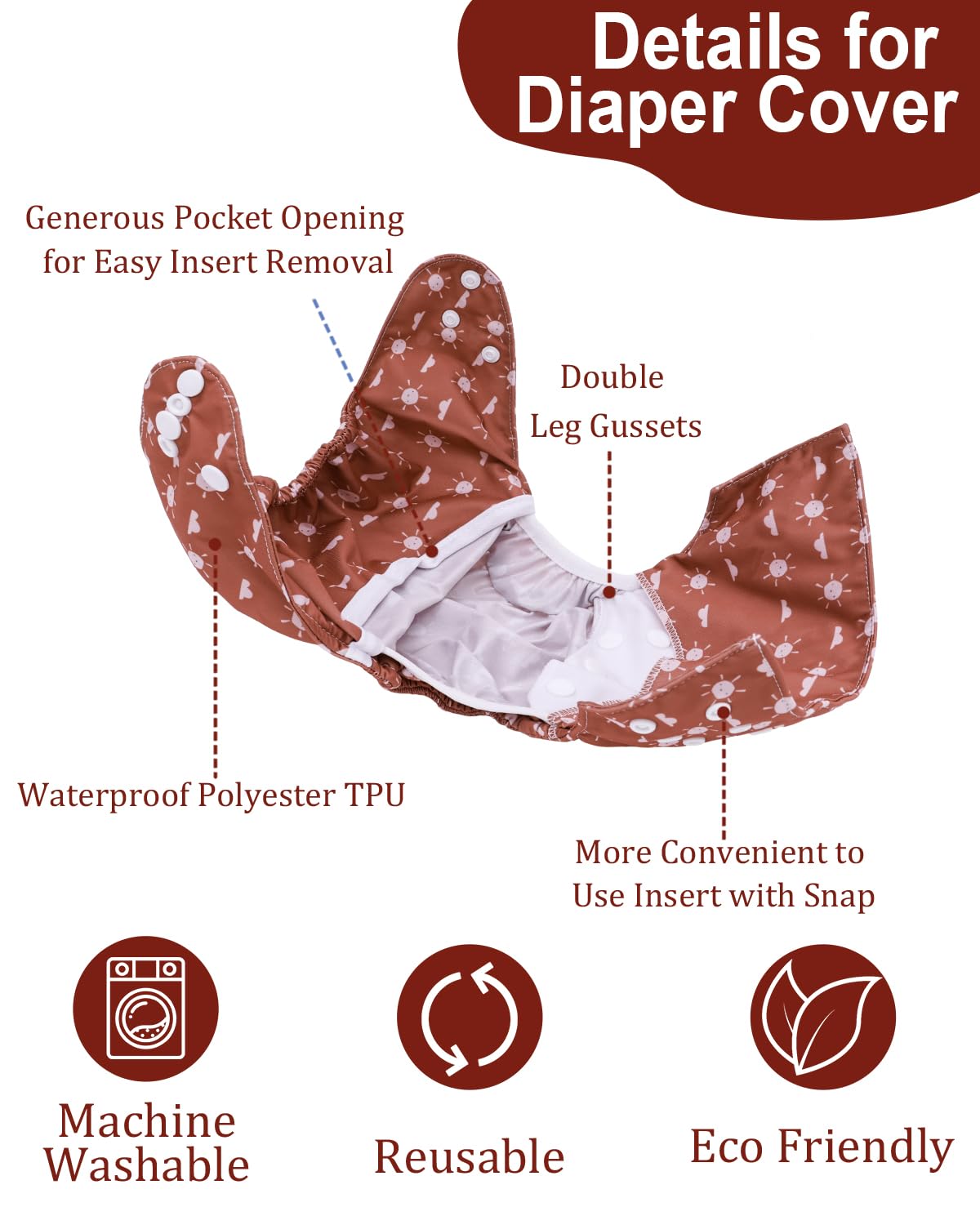 Babygoal wet bag for diapers offers convenient on-the-go storage.