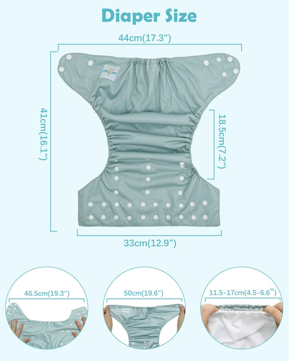 Babygoal wet bag for on-the-go storage of soiled diapers.