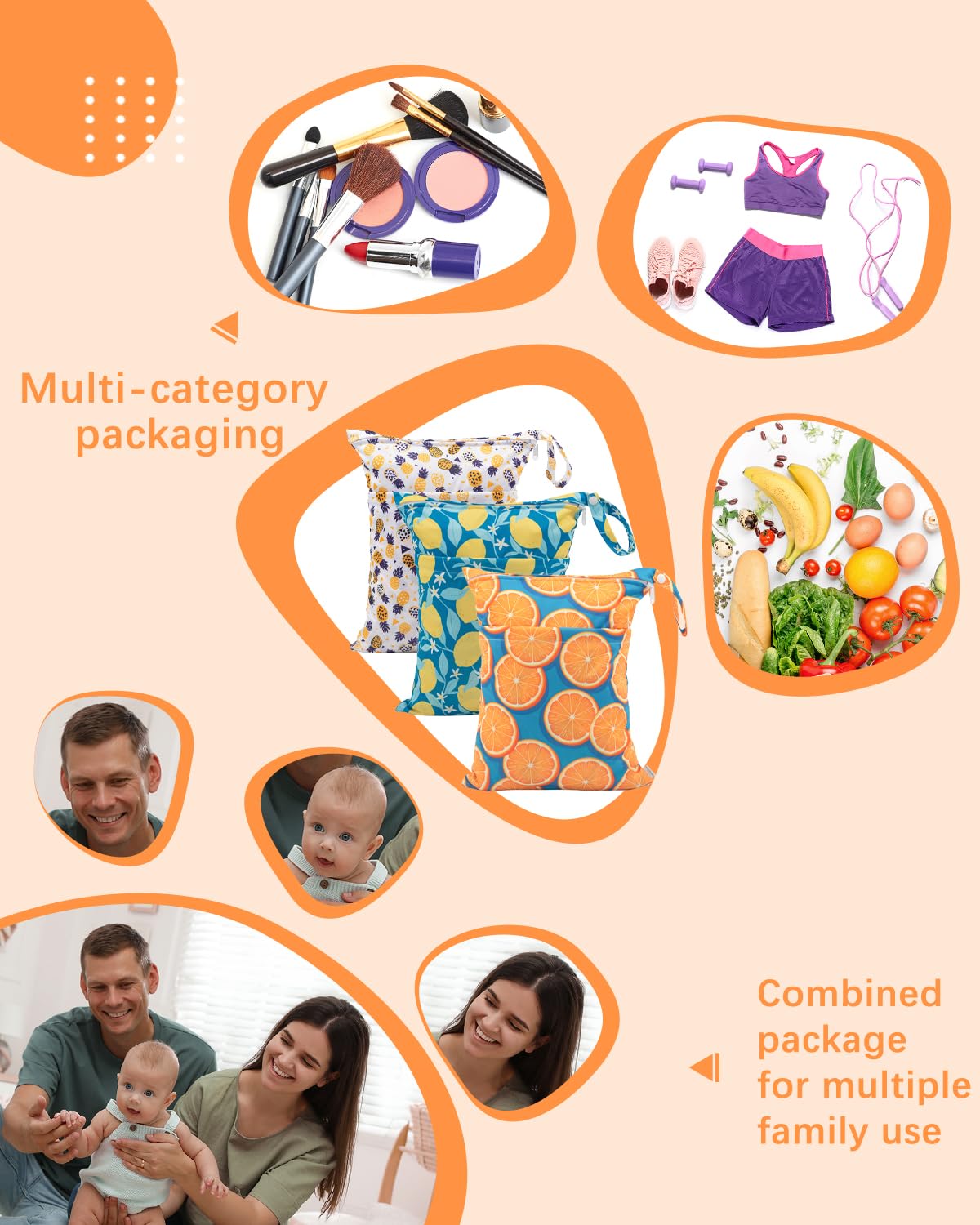 Babygoal wet bag is lightweight and foldable for compact packing.