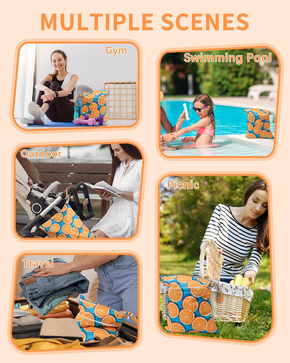 Babygoal wet bag uses waterproof polyester and TPU for reliable moisture protection.