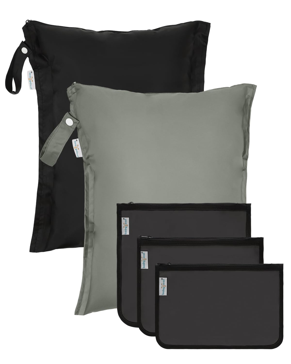 Babygoal wet-dry bag 16x13 front view keeps wet items contained and organized.