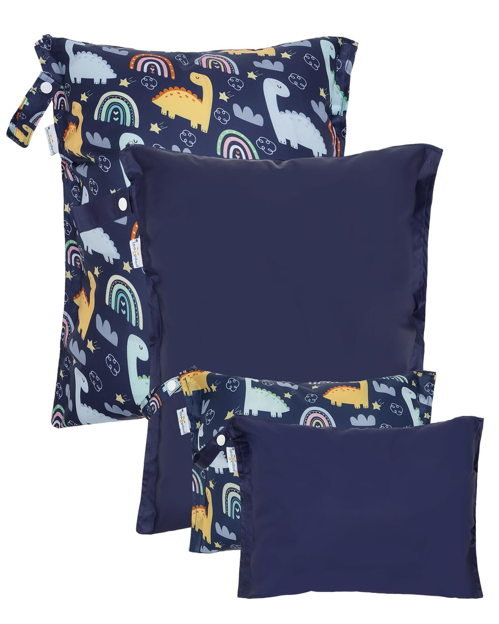 babygoal Wet Dry Bags front view: compact 4-pack for on-the-go organization.