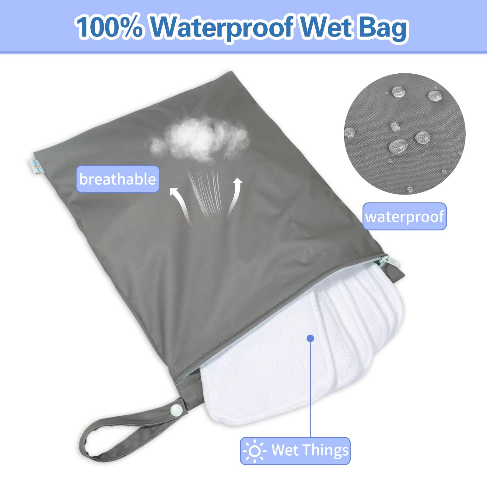 babygoal wet dry bag with breathable TPU interior for faster drying