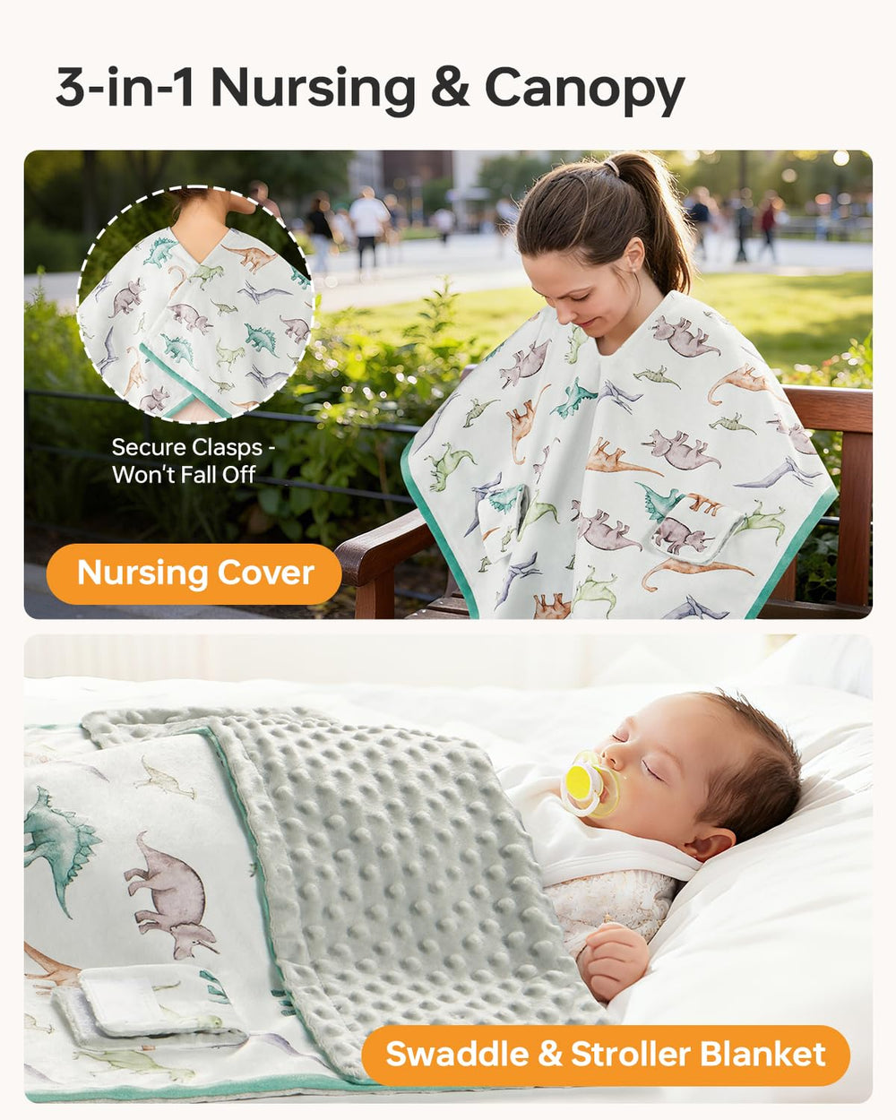 Babygreat baby blanket doubles as swaddle for cozy naps