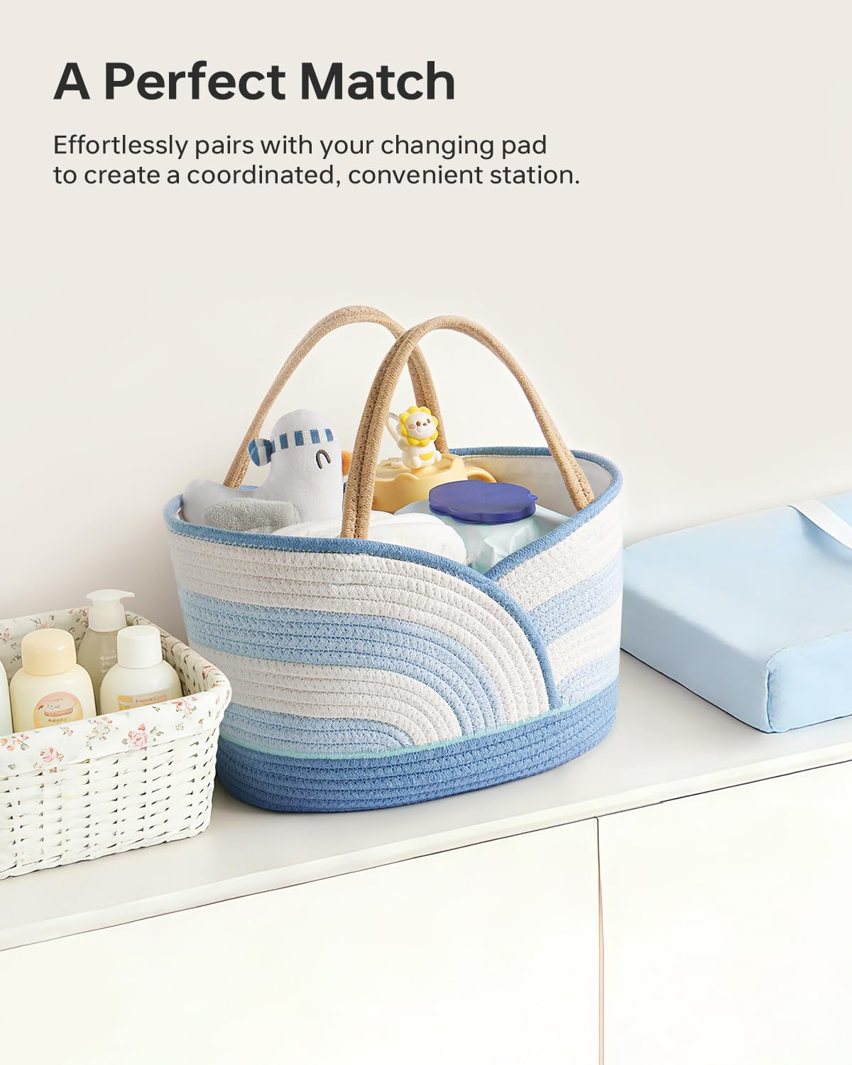 Babygreat diaper caddy in car, lightweight and portable for outings.