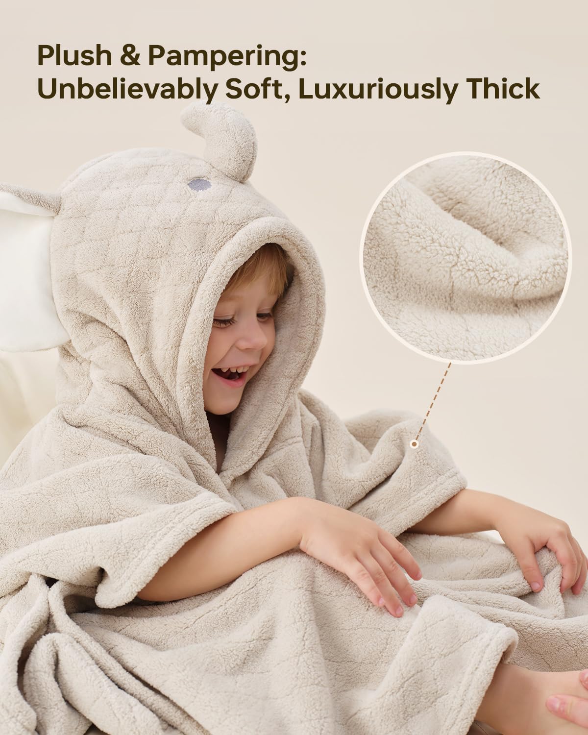 Babygreat soft coral fleece enhances gentle skin comfort post-bath.