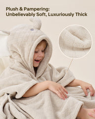 Babygreat soft coral fleece enhances gentle skin comfort post-bath.