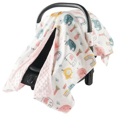 Babygreat infant car seat cover in winter mink provides cozy protection for babies on chilly days.