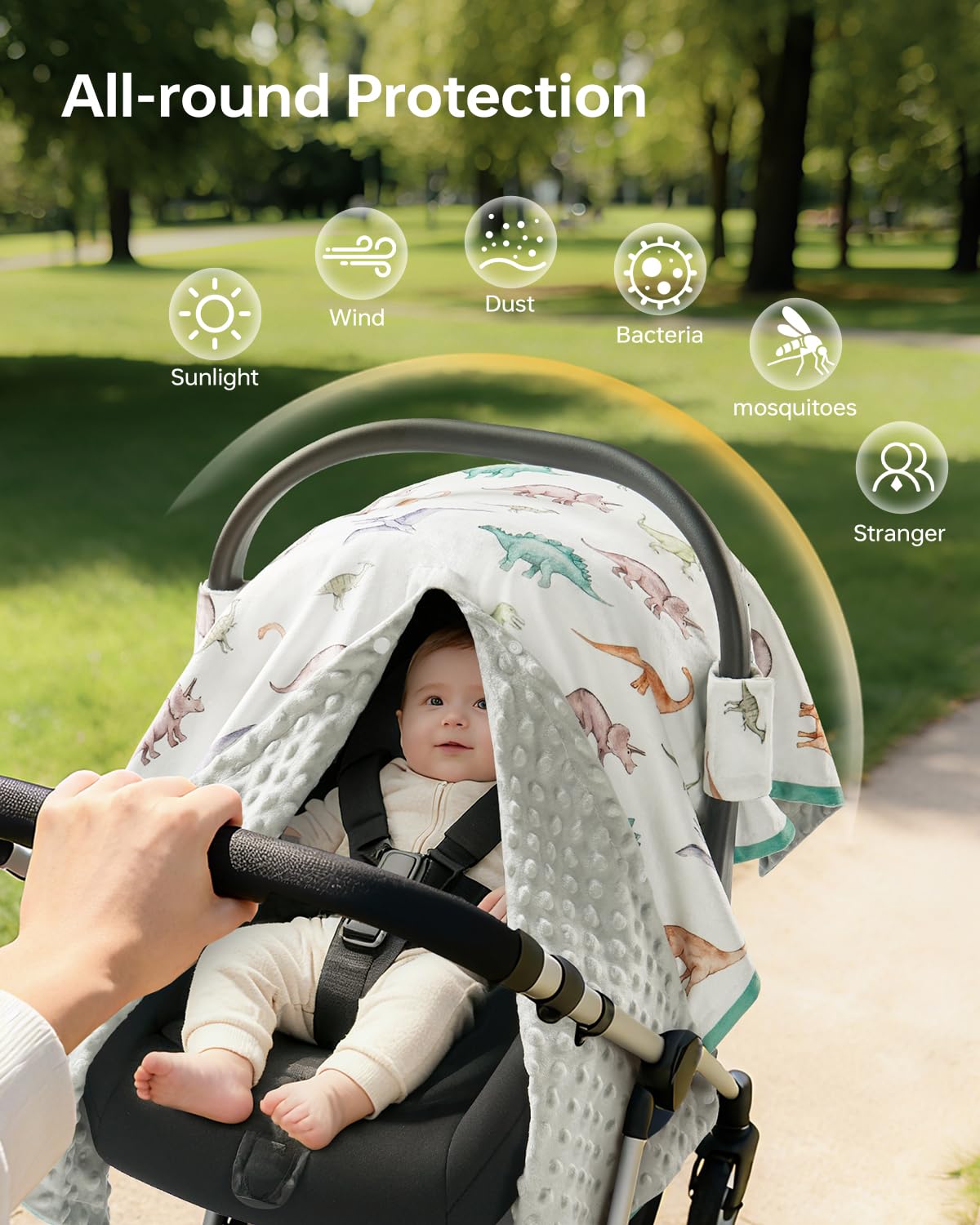 Babygreat snap peekaboo opening keeps baby visible while blocking drafts