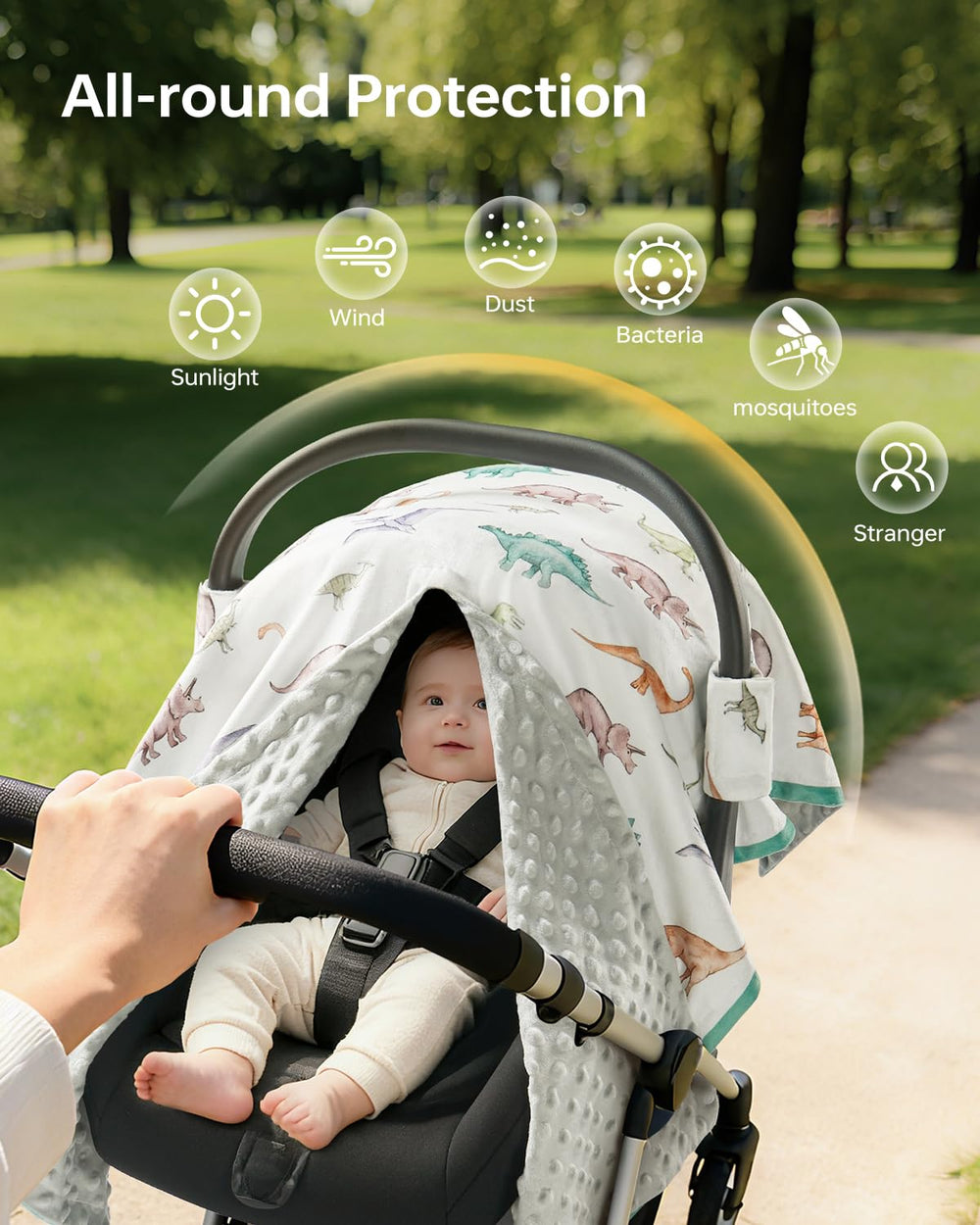 Babygreat snap peekaboo opening keeps baby visible while blocking drafts