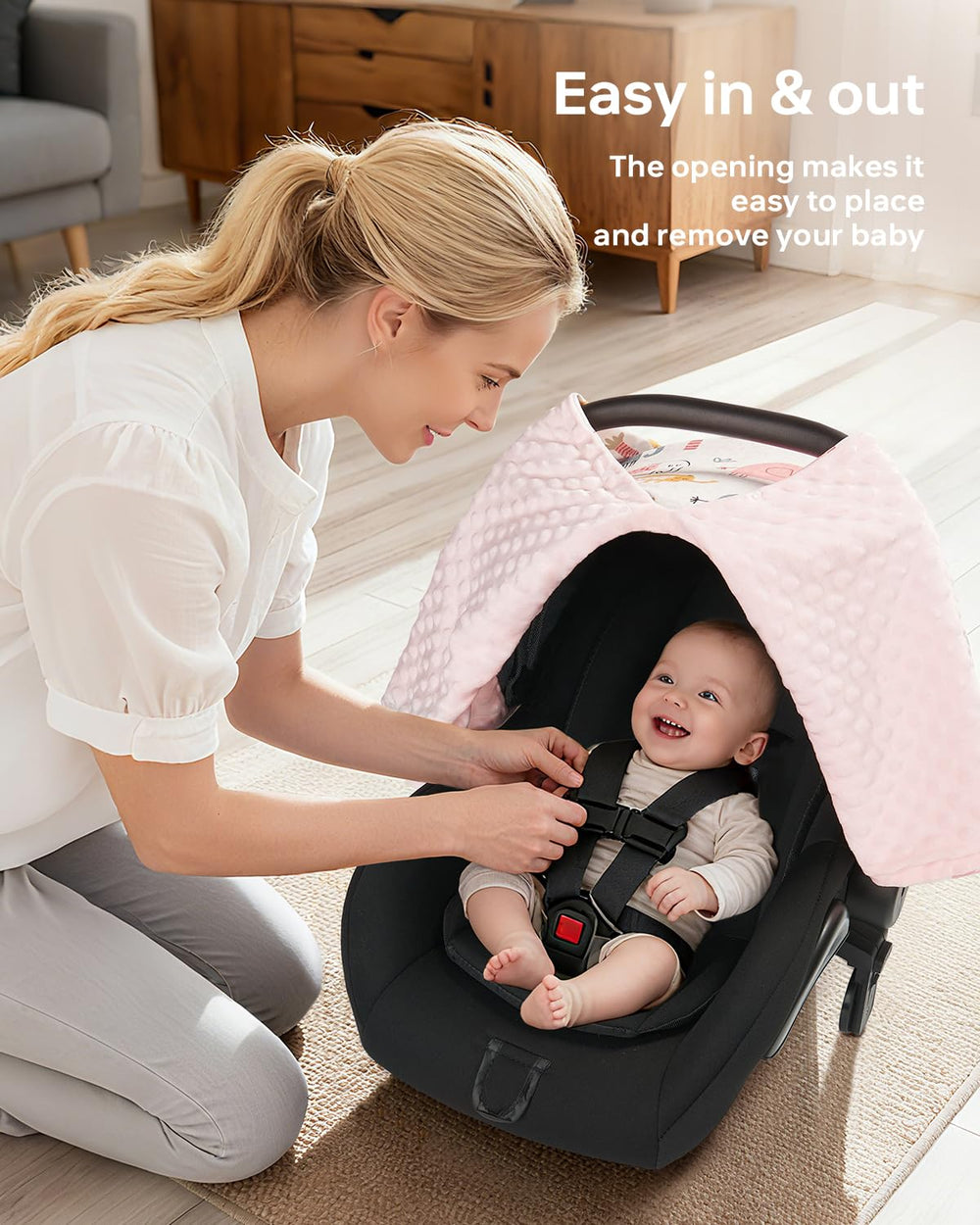 Babygreat universal fit for car seats and strollers ensures simple setup.