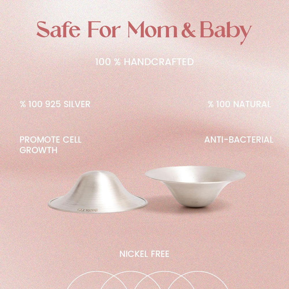 BABYHIG silver nipple shields packaging highlights a thoughtful gift.