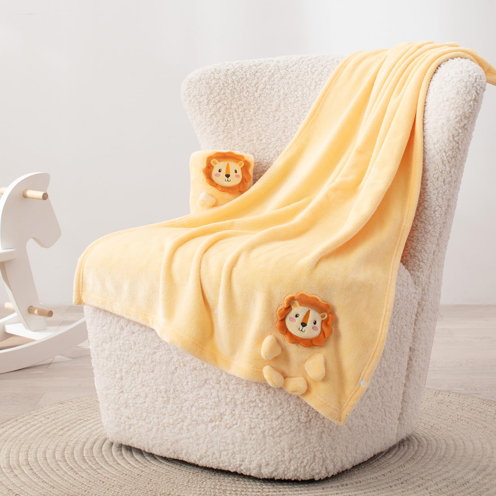 Babyhuggle panda foldable blanket adds gentle nursery warmth.