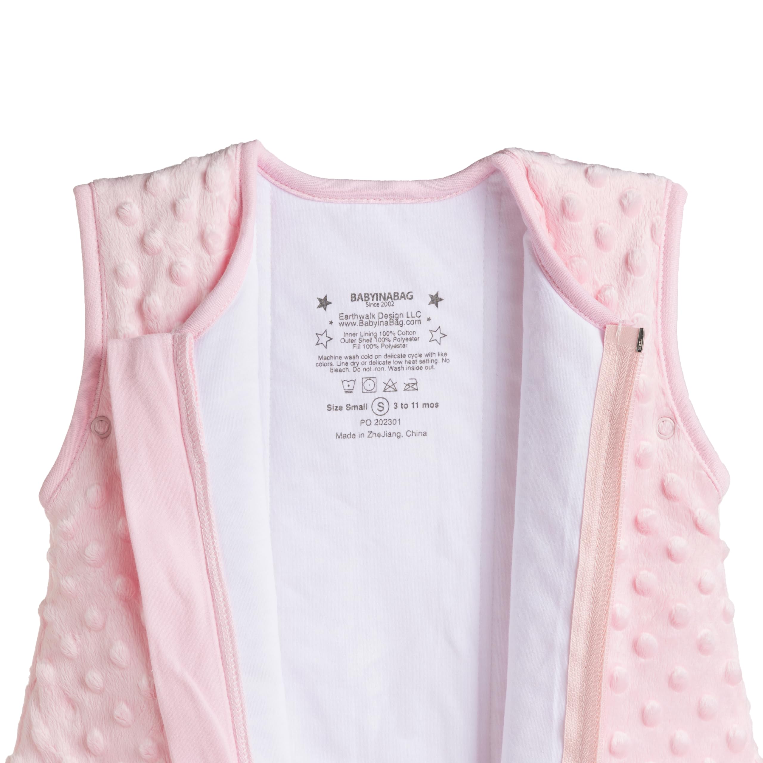 Baby in a Bag adjustable armholes help regulate comfort during sleep