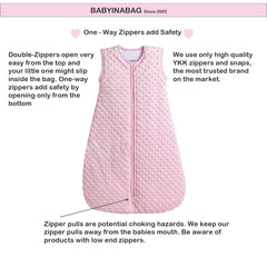 Baby in a Bag minky dot outer shell adds gentle texture and warmth
