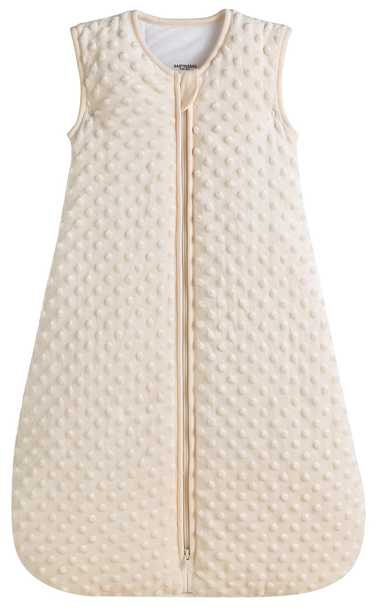 Baby in a Bag Summer Model sleeping bag in plush Minky Dot for cozy nights