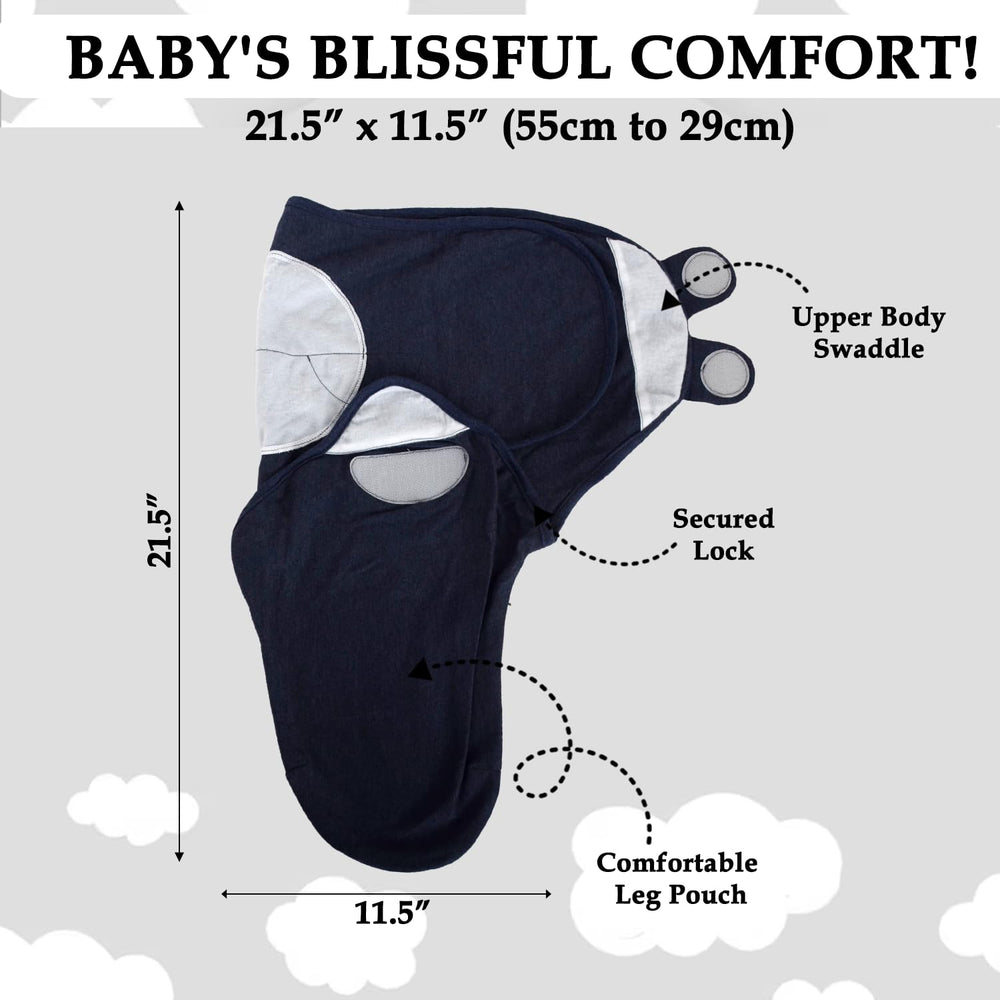 BABYKINZ swaddle fabric ready for machine washing for easy care.