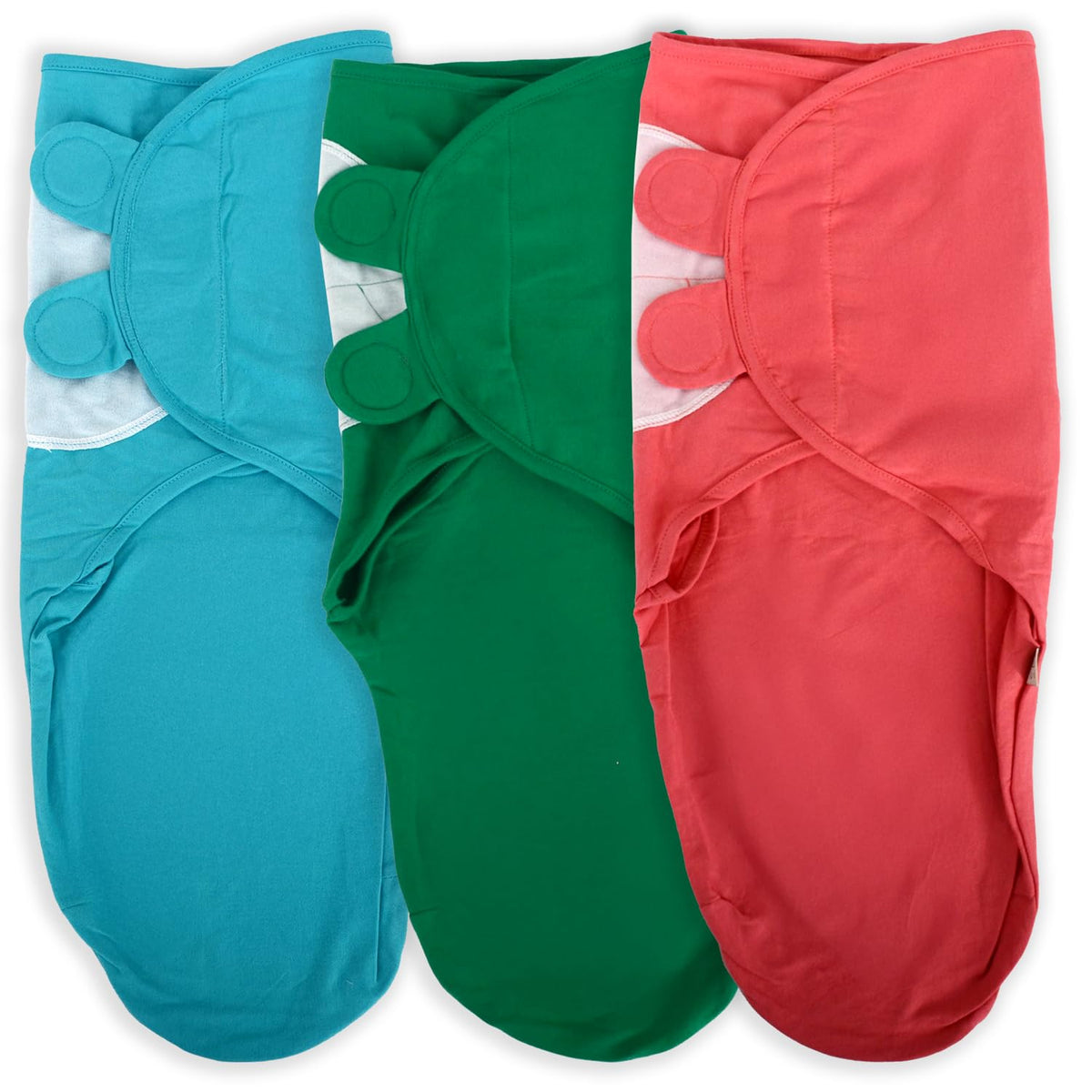 BABYKINZ 3-pack swaddles in soft cotton for newborn comfort and ease of use