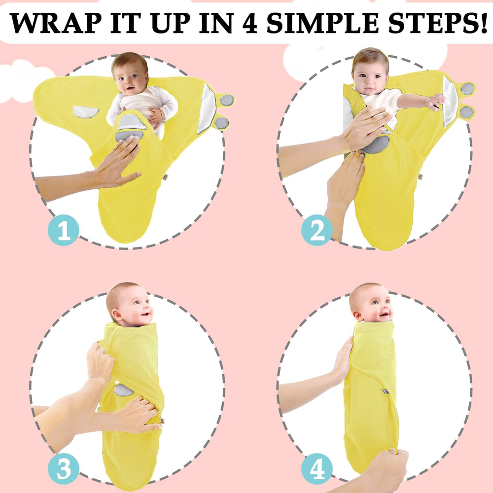 BABYKINZ swaddle with Velcro closure for easy diaper changes