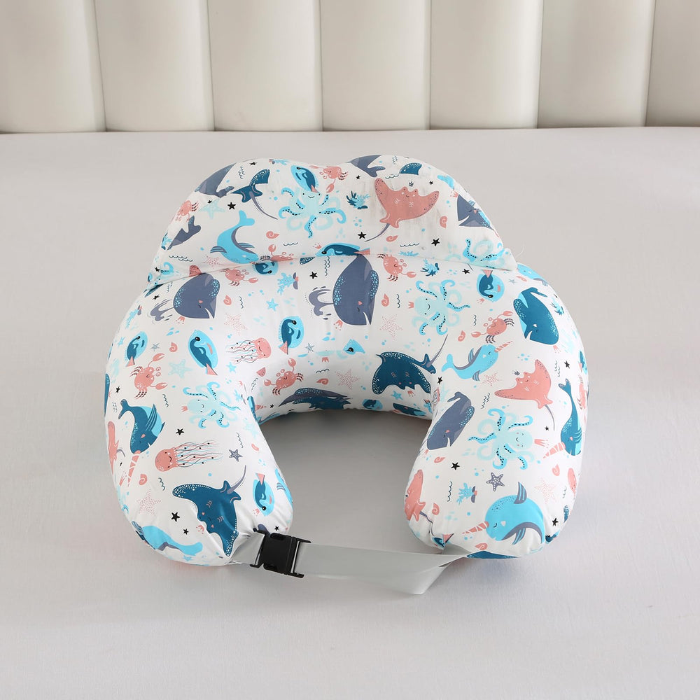 BABYLIAN pillow shows adjustable waist strap for a customizable fit.