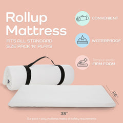 Babylicious breathable memory foam pad provides gentle support for naps.