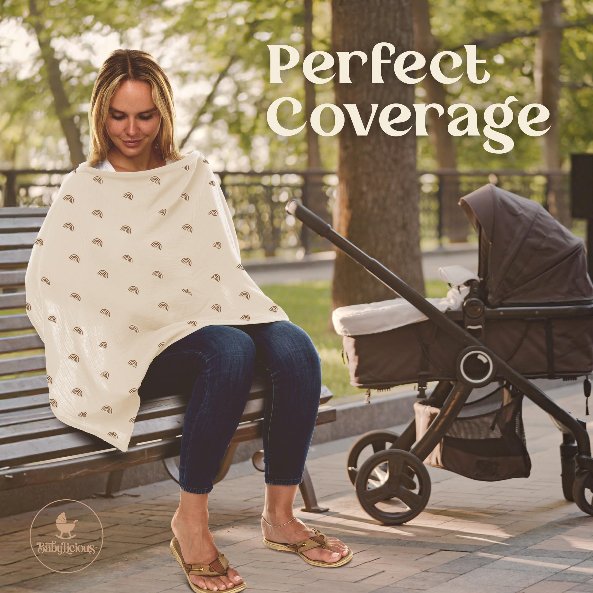 Babylicious nursing cover serves as a soft blanket at home or on the go.