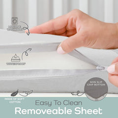 Babylicious non-skid base keeps the topper secure during play.