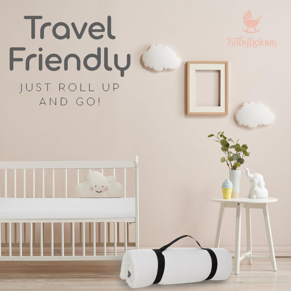 Babylicious non-toxic hypoallergenic materials ensure a safe sleep surface.
