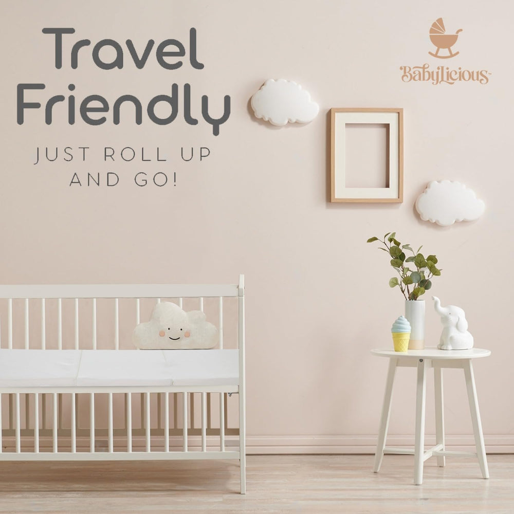 Babylicious 38x26 inch fit with rounded edges for snug compatibility.