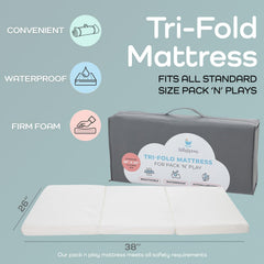 Babylicious tri-fold design shown for portable use and compact storage.