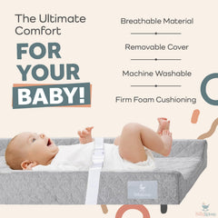 Babylicious waterproof cover is removable and machine washable for easy hygiene.