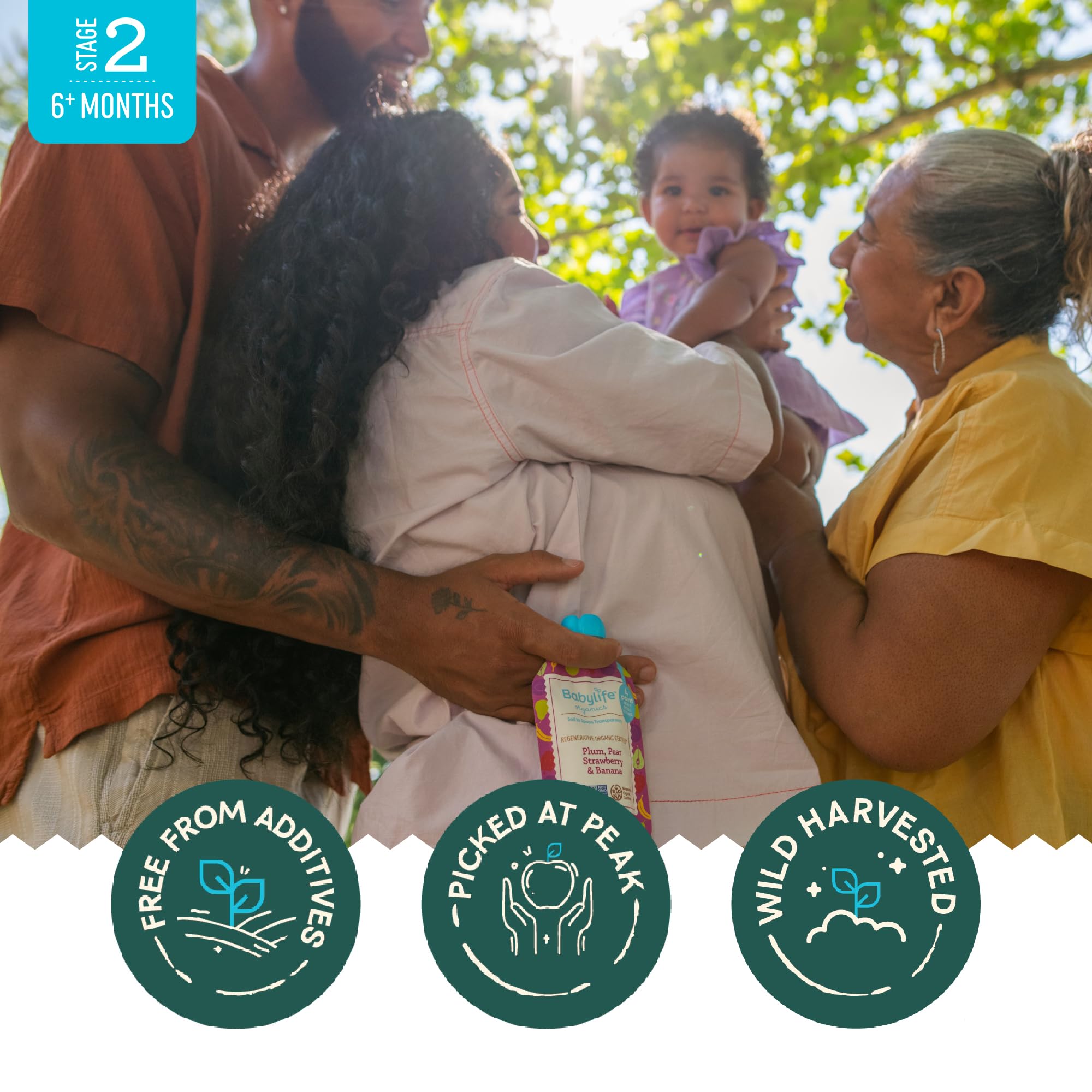 Babylife Organics Stage 2 regenerative organic certification badge signals deeper soil health