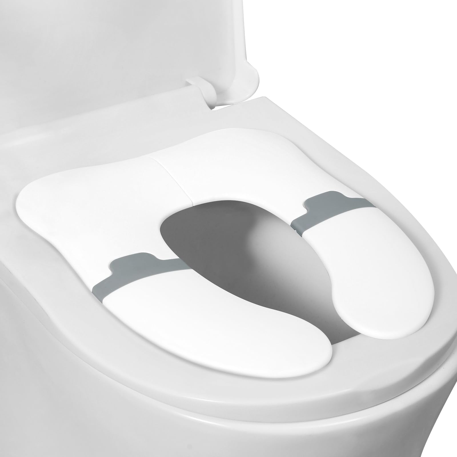 Babylush anti-pinch foldable travel potty seat folded with bag for compact travel.