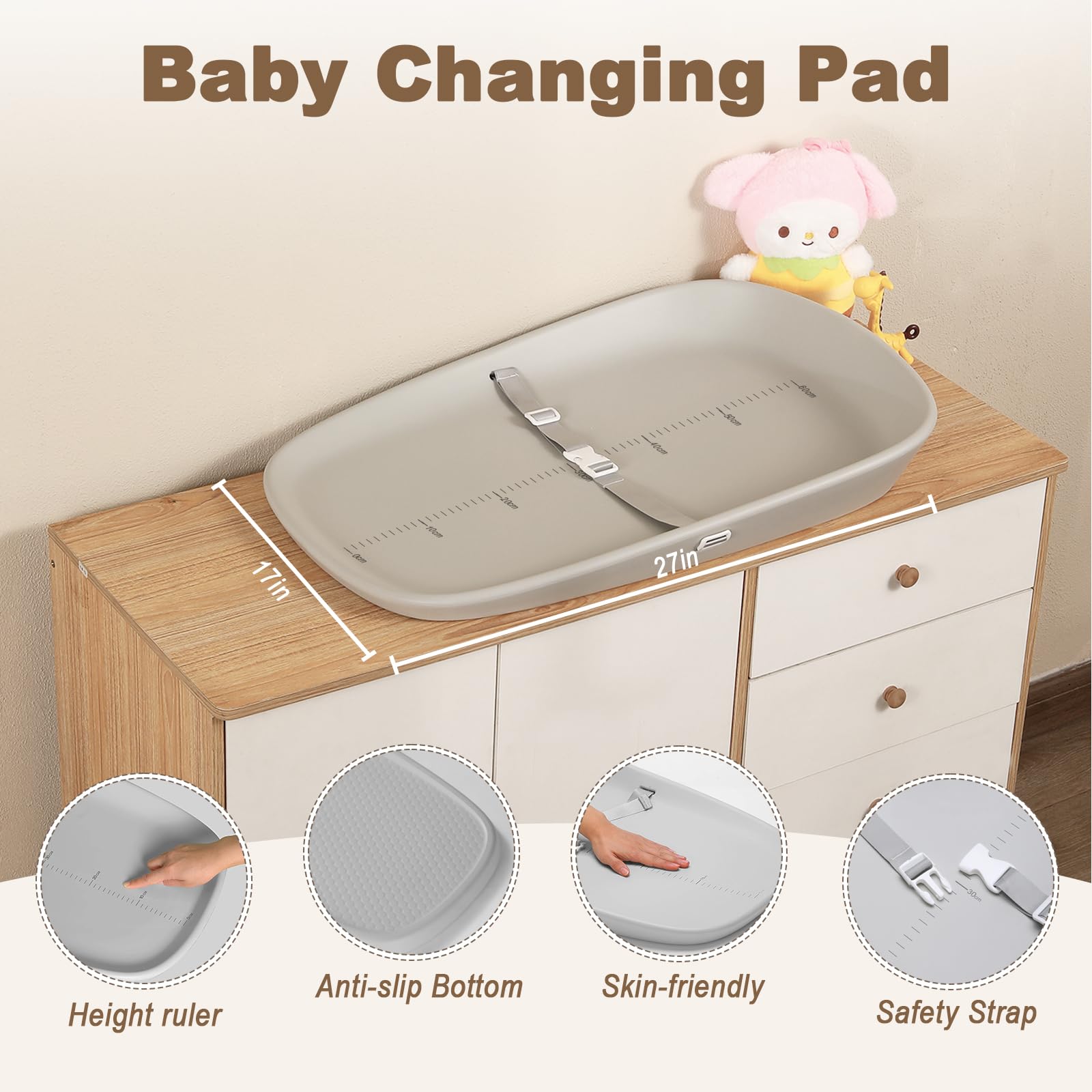 Babylush EVA foam waterproof surface that's skin-friendly and easy to wipe.